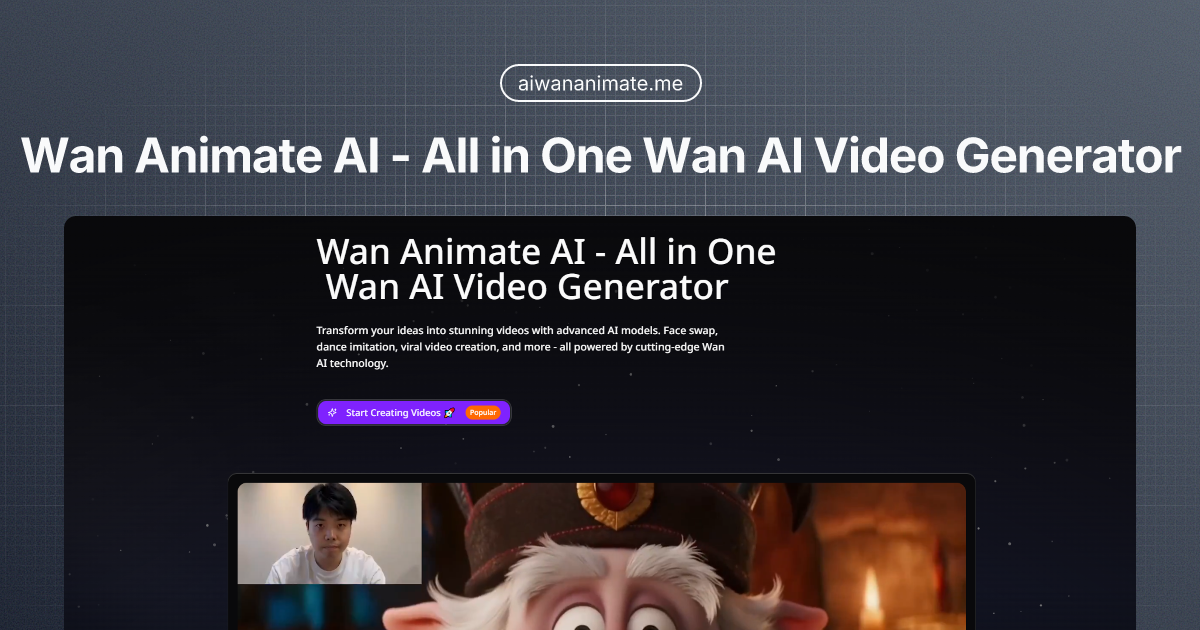 Show HN: AiWanAnimate – A new AI tool to create animated videos